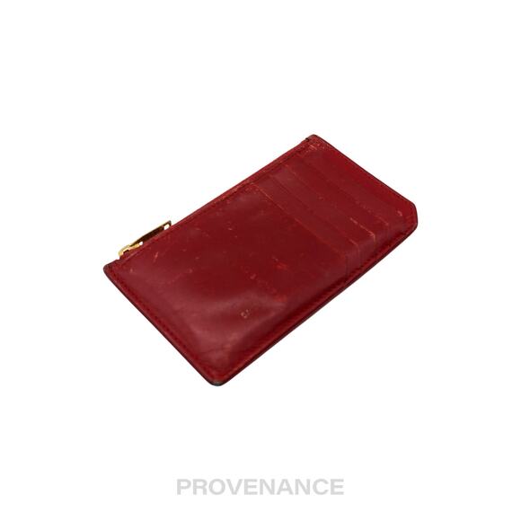 🔴 Saint Laurent Paris SLP Fragment Zip Card Wallet - Red - Picture 3 of 8
